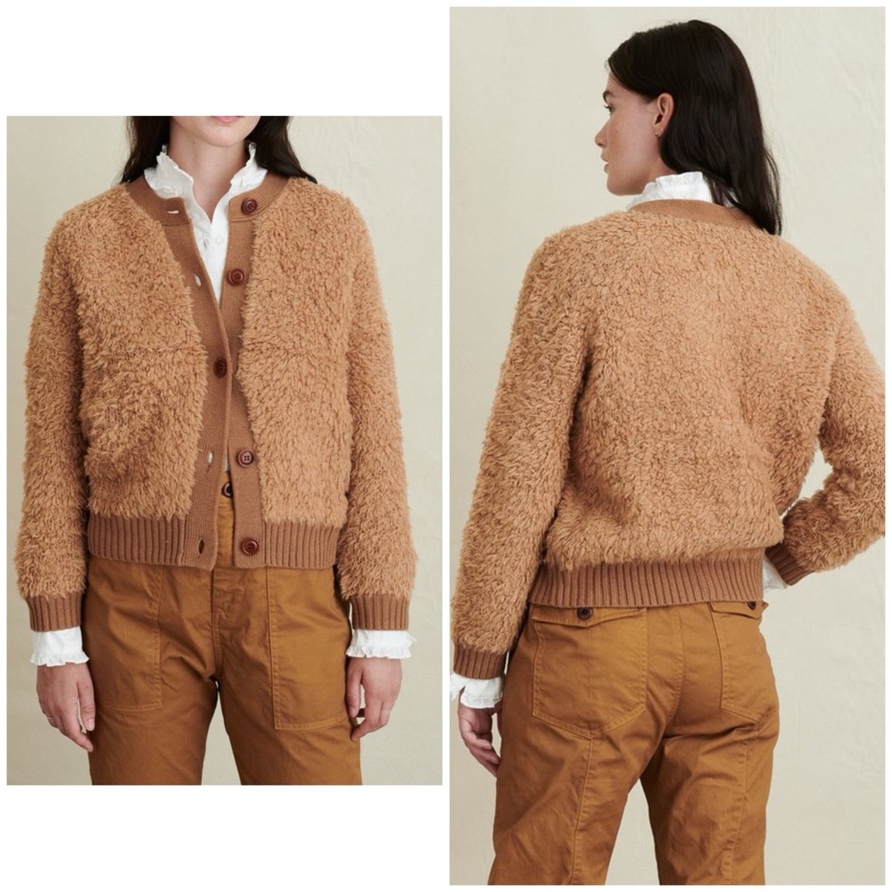Alex Mill Tan Fuzzy Cardigan